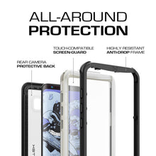 Load image into Gallery viewer, Galaxy S8 Waterproof Case, Ghostek Nautical Series (White) | Slim Underwater Full Body Protection (Color in image: Black)
