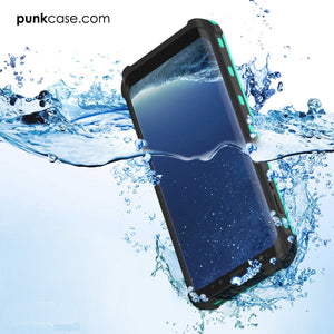 Protector [PURPLE]Galaxy S8 Waterproof Case, Punkcase [KickStud Series] [Slim Fit] [IP68 Certified] [Shockproof] [Snowproof] Armor Cover [Teal] (Color in image: Light Blue)