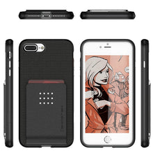 Load image into Gallery viewer, Ghostek Exec2 iPhone 7 Plus / 8 Plus Wallet Case Military Grade Standard Drop Tested | Black (Color in image: Pink)
