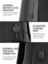Load image into Gallery viewer, Ghostek NRGbag Red Series Computer Laptop Messenger Backpack Book Bag + Battery Power Bank | Water Resistant | 7000mAh (Color in image: Gray Camo)
