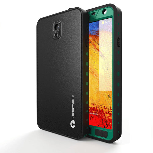 Ghostek Atomic Samsung Galaxy Note 3 Green Water/Shock/Dirt/Snow Proof | Lifetime Warranty (Color in image: green)