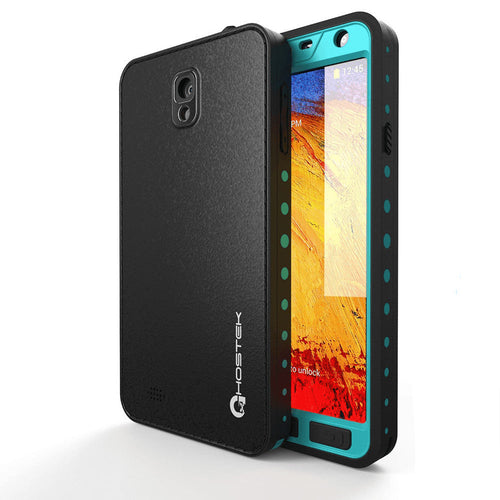 Ghostek Atomic Samsung Galaxy Note 3 Teal Water/Shock/Dirt/Snow Proof | Lifetime Warranty (Color in image: teal)