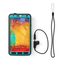 Charger l&#39;image dans la galerie, ghostek-atomic-samsung-galaxy-note-3-teal-waterproof-case-w-attached-screen-protector-lifetime-warranty-slim-fitted-waterproof-shock-proof-dust-proof-dirt-proof-snow-proof-hard-shell-iii-n900-n9000-n9002-n9005-n9009-ghocas78 (Color in image: green)
