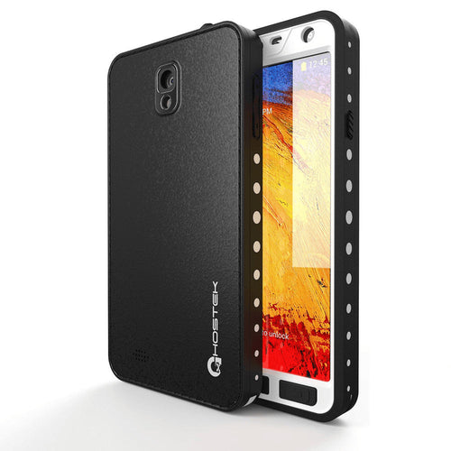 Ghostek Atomic Samsung Galaxy Note 3 White Water/Shock/Dirt/Snow Proof | Lifetime Warranty (Color in image: white)