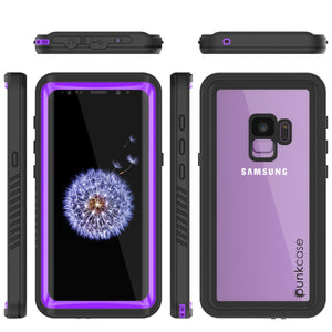 Galaxy S9 Waterproof Case, Punkcase [Extreme Series] [Slim Fit] [IP68 Certified] [Shockproof] [Snowproof] [Dirproof] Armor Cover W/ Built In Screen Protector for Samsung Galaxy S9 [Purple] (Color in image: Light Green)