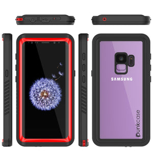 Galaxy S9 Waterproof Case, Punkcase [Extreme Series] [Slim Fit] [IP68 Certified] [Shockproof] [Snowproof] [Dirproof] Armor Cover W/ Built In Screen Protector for Samsung Galaxy S9 [Red] (Color in image: Light Blue)