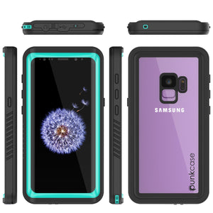 Galaxy S9 PLUS Waterproof Case, Punkcase [Extreme Series] [Slim Fit] [IP68 Certified] [Shockproof] [Snowproof] [Dirproof] Armor Cover W/ Built In Screen Protector for Samsung Galaxy S9+ [Teal] (Color in image: Light blue)