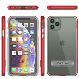 iPhone 11 Pro Max Case, PUNKcase [LUCID 3.0 Series] [Slim Fit] Armor Cover w/ Integrated Screen Protector [Red] (Color in image: Black)