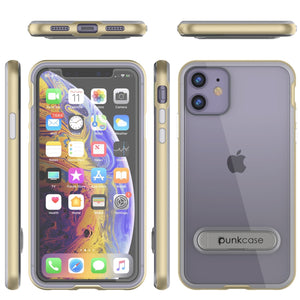 iPhone 12 Case, PUNKcase [LUCID 3.0 Series] [Slim Fit] Protective Cover w/ Integrated Screen Protector [Gold] (Color in image: Grey)