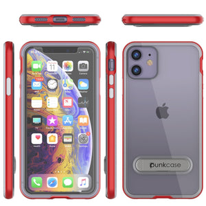 iPhone 12 Case, PUNKcase [LUCID 3.0 Series] [Slim Fit] Protective Cover w/ Integrated Screen Protector [Red] (Color in image: Gold)