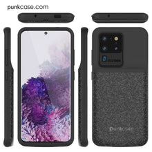 Charger l&#39;image dans la galerie, PunkJuice S20 Ultra Battery Case Patterned Black - Fast Charging Power Juice Bank with 6000mAh (Color in image: Patterned Black)
