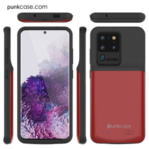 PunkJuice S20 Ultra Battery Case Red - Fast Charging Power Juice Bank with 6000mAh (Color in image: Red)