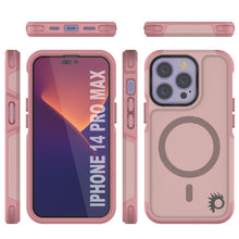 Charger l&#39;image dans la galerie, PunkCase iPhone 14 Pro Max Case, [Spartan 2.0 Series] Clear Rugged Heavy Duty Cover W/Built in Screen Protector [Pink] (Color in image: Black)
