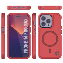 Load image into Gallery viewer, PunkCase iPhone 14 Pro Max Case, [Spartan 2.0 Series] Clear Rugged Heavy Duty Cover W/Built in Screen Protector [Red] (Color in image: Navy)
