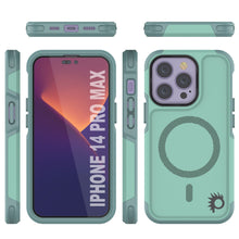 Load image into Gallery viewer, PunkCase iPhone 14 Pro Max Case, [Spartan 2.0 Series] Clear Rugged Heavy Duty Cover W/Built in Screen Protector [Teal] (Color in image: Pink)
