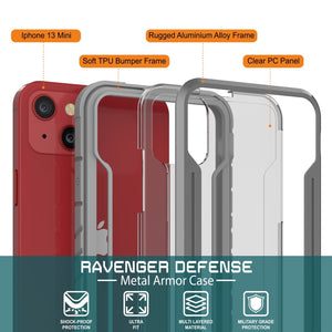 Coque de protection Punkcase Ravenger MAG Defense pour iPhone 14 Plus, de qualité militaire, à plusieurs couches [Gris]