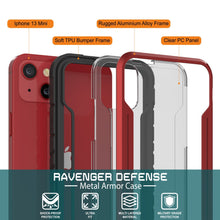 Charger l&#39;image dans la galerie, Punkcase iPhone 13 Mini ravenger Case Protective Military Grade Multilayer Cover [Red] 
