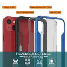 Charger l&#39;image dans la galerie, Punkcase iPhone 13 Mini ravenger Case Protective Military Grade Multilayer Cover [Navy Blue] 
