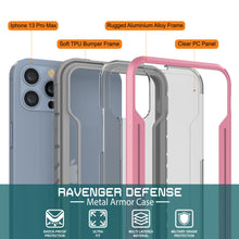 Charger l&#39;image dans la galerie, Punkcase iPhone 13 Pro Max ravenger Case Protective Military Grade Multilayer Cover [Rose-Gold] 
