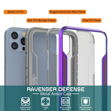 Load image into Gallery viewer, Étui de protection Punkcase iPhone 15 Pro Armor Stealth MAG Defense - Qualité militaire, à plusieurs couches - Coque de protection [Arc-en-ciel]
