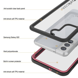 Galaxy S22 Water/ Shock/ Snowproof [Extreme Series] Slim Screen Protector Case [Pink] (Color in image: Light Green)