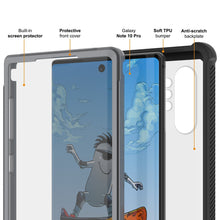 Charger l&#39;image dans la galerie, Punkcase Galaxy Note 10+ Plus Case, [Spartan Series] Black Rugged Heavy Duty Cover W/Built in Screen Protector (Color in image: Teal)
