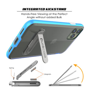iPhone 11 Pro Max Case, PUNKcase [LUCID 3.0 Series] [Slim Fit] Armor Cover w/ Integrated Screen Protector [Blue] (Color in image: Red)