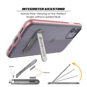 iPhone 12 Case, PUNKcase [LUCID 3.0 Series] [Slim Fit] Protective Cover w/ Integrated Screen Protector [Rose Gold] (Color in image: Grey)