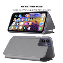Charger l&#39;image dans la galerie, Punkcase iPhone 11 / XI Reflector Case Protective Flip Cover [Silver] (Color in image: Blue)
