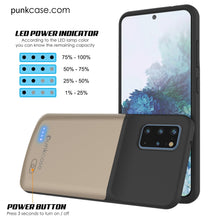 Charger l&#39;image dans la galerie, PunkJuice S20+ Plus Battery Case Gold - Fast Charging Power Juice Bank with 6000mAh (Color in image: Patterned Black)
