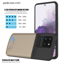 Charger l&#39;image dans la galerie, PunkJuice S20 Ultra Battery Case Gold - Fast Charging Power Juice Bank with 6000mAh (Color in image: Patterned Black)
