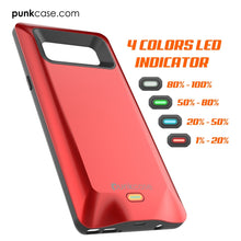 Load image into Gallery viewer, Galaxy Note 8 Battery Case, Punkcase 5000mAH Charger Case W/ Screen Protector | Integrated USB Port | IntelSwitch [Red] (Color in image: Gold)
