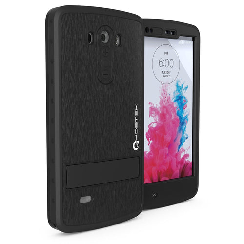LG G3 Waterproof Case, Ghostek Atomic Black W/ Attached Screen Protector Fitted for LG G3 (Color in image: black)