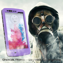 Load image into Gallery viewer, LG G3 Waterproof Case, Ghostek Atomic PURPLE W/ Attached Screen Protector  Slim Fitted  LG G3 (Color in image: green)
