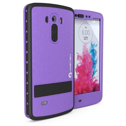 LG G3 Waterproof Case, Ghostek Atomic PURPLE W/ Attached Screen Protector  Slim Fitted  LG G3 (Color in image: purple)