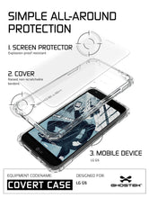 Load image into Gallery viewer, LG G5 Case, Ghostek® Clear Covert Premium Slim Hybrid Protective Cover | Lifetime Warranty Exchange (Color in image: Gold)
