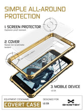Load image into Gallery viewer, LG G5 Case, Ghostek® Gold Covert Premium Slim Hybrid Protective Cover | Lifetime Warranty Exchange (Color in image: Clear)
