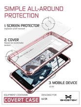 Load image into Gallery viewer, LG G5 Case, Ghostek® Clear Pink Premium Slim Hybrid Protective Cover | Lifetime Warranty Exchange (Color in image: Gold)
