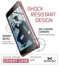 Load image into Gallery viewer, LG G5 Case, Ghostek® Clear Pink Premium Slim Hybrid Protective Cover | Lifetime Warranty Exchange (Color in image: Red)
