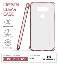 Load image into Gallery viewer, LG G5 Case, Ghostek® Clear Pink Premium Slim Hybrid Protective Cover | Lifetime Warranty Exchange (Color in image: Clear)
