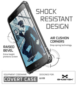 LG G5 Case, Ghostek® Space Grey Covert Premium Hybrid Protective Cover | Lifetime Warranty Exchange (Color in image: PInk)
