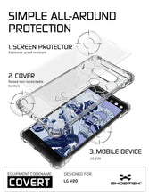 Charger l&#39;image dans la galerie, LG v20 Case, Ghostek® Covert Clear, Premium Impact Protective Armor | Lifetime Warranty Exchange (Color in image: peach)

