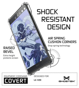 LG v20 Case, Ghostek® Covert Clear, Premium Impact Protective Armor | Lifetime Warranty Exchange (Color in image: gold)