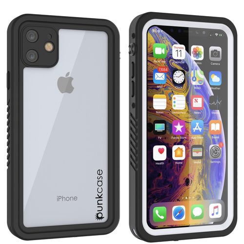 iPhone 11 Waterproof Case, Punkcase [Extreme Series] Armor Cover W/ Built In Screen Protector [White] (Color in image: White)