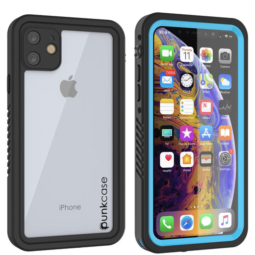 iPhone 11 Waterproof Case, Punkcase [Extreme Series] Armor Cover W/ Built In Screen Protector [Light Blue] (Color in image: Light Blue)