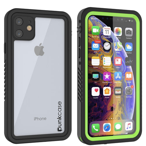 iPhone 11 Waterproof Case, Punkcase [Extreme Series] Armor Cover W/ Built In Screen Protector [Light Green] (Color in image: Light Green)