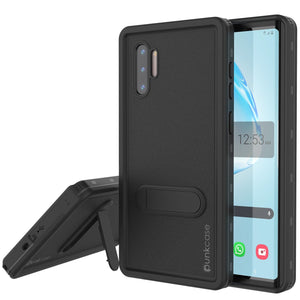 PunkCase Galaxy Note 10 Waterproof Case, [KickStud Series] Armor Cover [Black] (Color in image: Black)