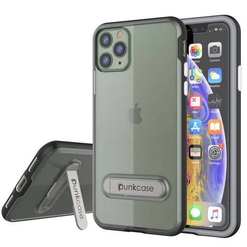 iPhone 11 Pro Case, PUNKcase [LUCID 3.0 Series] [Slim Fit] Armor Cover w/ Integrated Screen Protector [Black] (Color in image: Black)