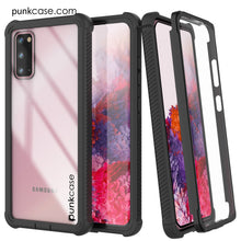 Charger l&#39;image dans la galerie, PunkCase Galaxy S20 Case, [Spartan Series] Clear Rugged Heavy Duty Cover W/Built in Screen Protector [Black] (Color in image: teal)
