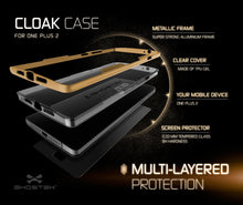Load image into Gallery viewer, OnePlus 2 Case, Ghostek® Cloak Gold Series for OnePlus 2 Slim Hybrid | Lifetime Warranty Exchange (Color in image: red)
